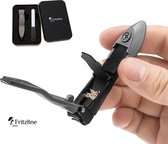 Fritzline® Luxe Nagelknipper en Vijl Set in Gunmetal - Nagelknipper met Nagelopvangsysteem - Hoogwaardige Nagelverzorging