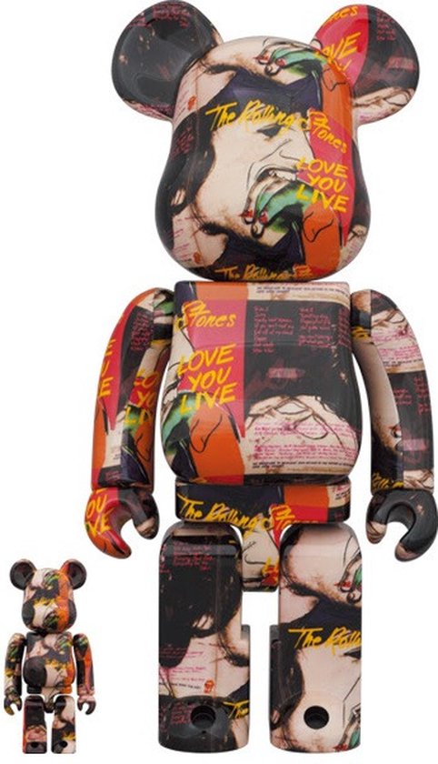 400% & 100% Bearbrick Set - The Rolling Stones (Love You Live)
