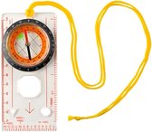 Kaart kompas - Met liniaal en vergrootglas
