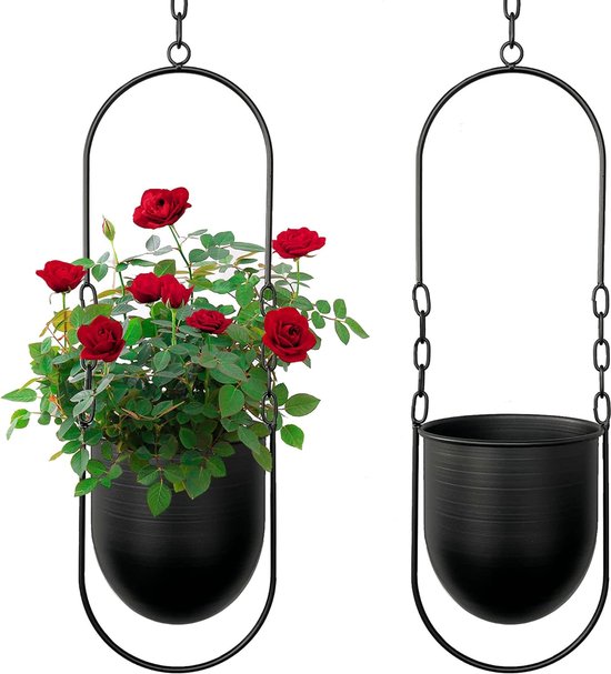 Hangende Macramé Plantenhangers - 2 Stuks - Katoenen Touw Voor Binnen En Buiten
