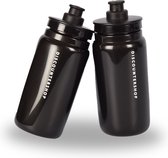 Discountershop Set van 2 Zwarte Waterflessen 550ml | Unisex, BPA-vrij en Praktisch Bidon met Sipper | Ideaal voor Sport en Dagelijks Gebruik