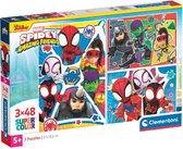 Clementoni Supercolor Puzzel Spidey And His Amazing Friends 3X48 Stukjes