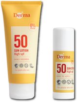 Derma Eco Sun - SPF50 Zonnebrand Set - 100 ml en 50 ml - Hyaluronzuur - Anti-aging - Huidverzorging