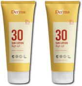 Derma Eco Sun Zonnebrandlotion SPF 30 - 2 x 200 ml - Voordeelverpakking