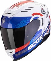 Scorpion Exo 520 Evo Air Titan White-Blue-Red 2XL - Maat 2XL - Helm
