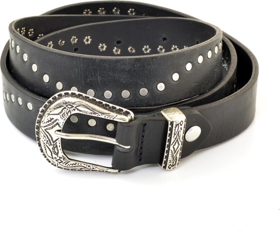 Ceinture femme en cuir Miss Wave noir 85 cm bol