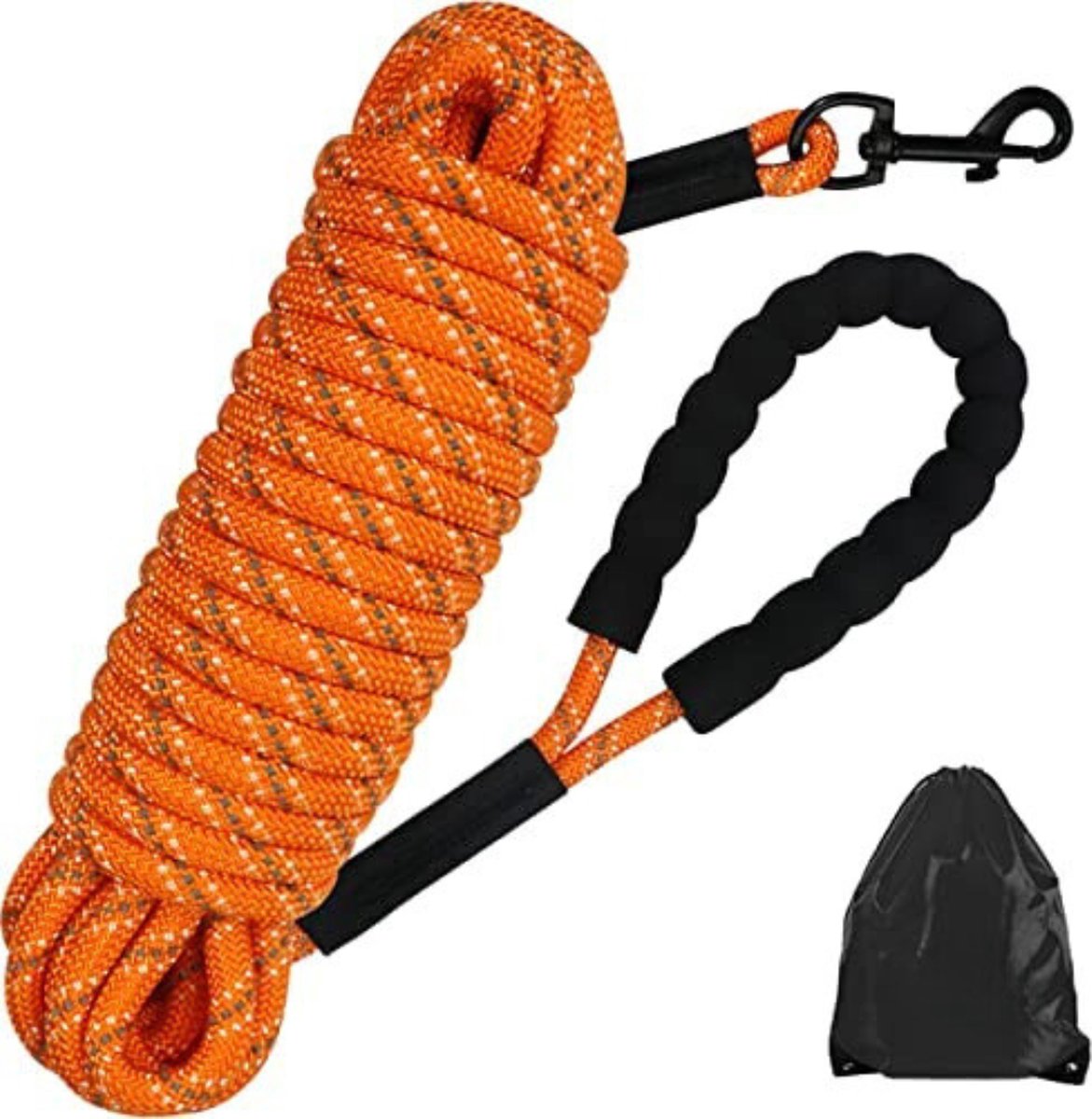 Joytale Tactische Hondenriem Heavy Duty, 1,2-1,8m schokabsorberende bungee riem met 2 handgrepen, metalen karabijnhaak, autoveiligheidsgordel, sterke trekvrije riem voor middelgrote grote en extra