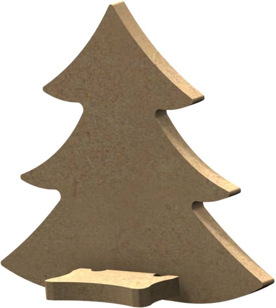 Gomille Figurine MDF Support Sapin de Noël 10 cm 4 pièces