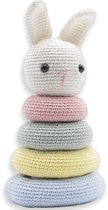 DIY-Compleet Haakpakket Konijn Stapeltoren 22 cm | Crochet Kit Stacking Bunny