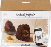 Creatieve miniset crêpepapier, Klaprozen, Crêpe-verhouding: 180%, 105 gr, 1 set