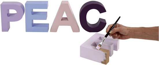 Mot de décoration, dim.17,5 cm, épaisseur 5,5 cm, 1 jeu