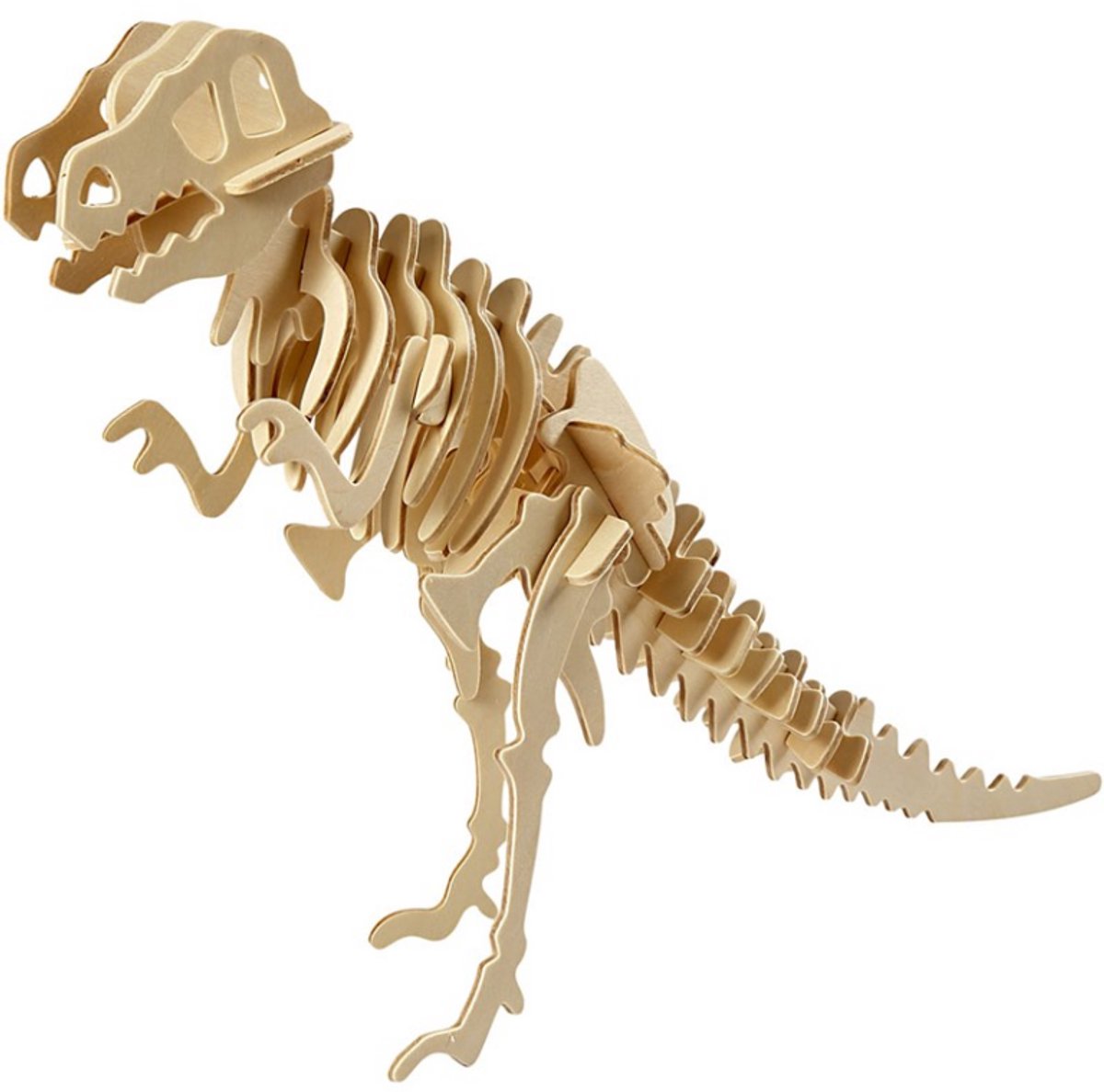 3D puzzel dinosaurus velociraptor - hout - 3D dino bouw speelgoed - 33 x 8 x 23 cm