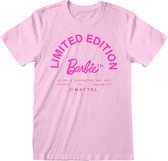 T-Shirt à Manches Courtes Barbie Édition Limited Rose Clair Unisexe - L