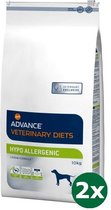 2x10 kg Advance hond veterinary diet hypo allergenic hondenvoer