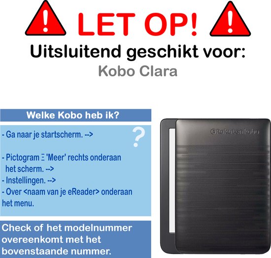 Hoesje Geschikt voor Kobo Clara HD Hoesje Luxe Bescherm Case Met Screenprotector - Hoes Geschikt voor Kobo Clara HD Hoes Book Cover - Vlinders van Hoesje  — afbeelding 2