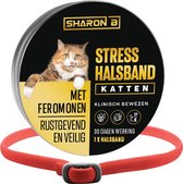 Halsband kat rood - Feromonen - Anti-conflict voor katten - Anti-stress - Geruststellend - Alternatief voor Feliway