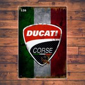 Wandbordje Ducati Corse Logo
