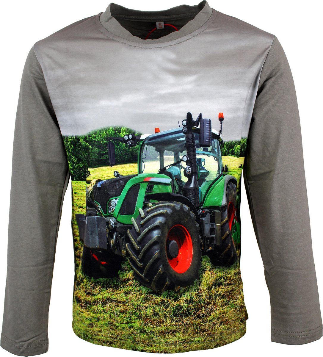 S&C Shirtje groen groene tractor Groen Kids & Kind Jongens - Maat: 86/92