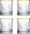 Pasabahce Timeless - Golden Touch Whiskeyglas - Set van 4 - 21 cl
