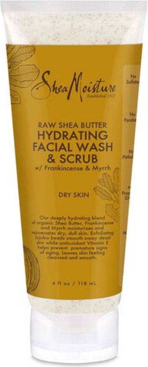 SheaMoisture Face Scrub - Raw Shea Butter Facial Wash & Scrub