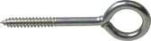 AMIG Schroefogen - 19x - staal - 40 mm - zilver - DHZ ijzerwaren - bevestigingsmaterialen - A merk kwaliteit