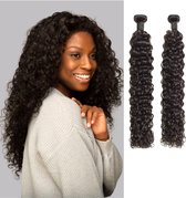 Frazimashop- Braziliaanse remy weave - 26 inch water diep golf weave - real human hair extensions - natuurlijk kleur 1b echt menselijke haren 100 gram per 1stuk