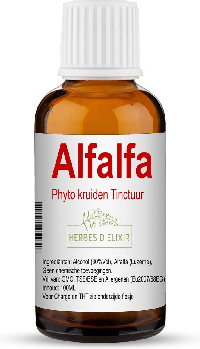 Herbes D'elixir Alfalfa Tinctuur - 100 ml flesje - Natuurlijke Extract - Rijk aan Vitaminen