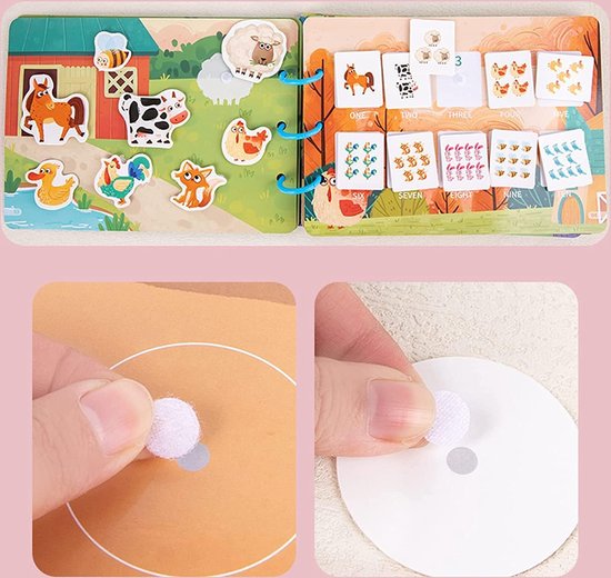 Busy Book voor peuters-Montessori speelgoed Quiet Book - Stickerboek voor kinderen van 2, 3 jaar - Sinterklaas cadeautjes kind- kinderstickers, doeboek, sensorisch speelgoed, educatief speelgoed, rustig boek voor jongens en meisjes- Speelgoedboek van Merkloos — afbeelding 2