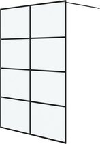 vidaXL-Inloopdouchewand-140x195-cm-mat-ESG-glas-zwart