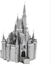 BaykaDecor - Luxe 3D Cinderella Kasteel Puzzel Metaal - Design Puzzels - Hobby Cadeau - DIY - Bouwen - Mini Puzzle - Zilver 9.5CM