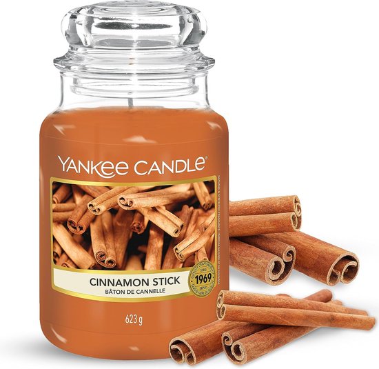 geurkaars | Cinnamon Stick Large Jar | Brandduur: tot wel 150 uur Merk: Yankee Candle