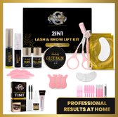 Glamfinity 2in1 Lash & Brow Lift Kit - Inclusief GLUE BALM - Inclusief Zwarte Wimperverf - Wimperlifting set - Brow lamination kit - Korte Inwerktijd 4-6 minuten