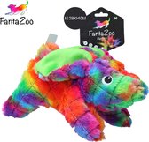 Peluche pour chien FantaZoo Bunny colorée et recyclée - très robuste, douce et durable - taille m 28x14cm - convient pour chien de taille moyenne