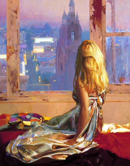 Zhaoming Wu - Impression d'art de la ville scintillante 70x90cm