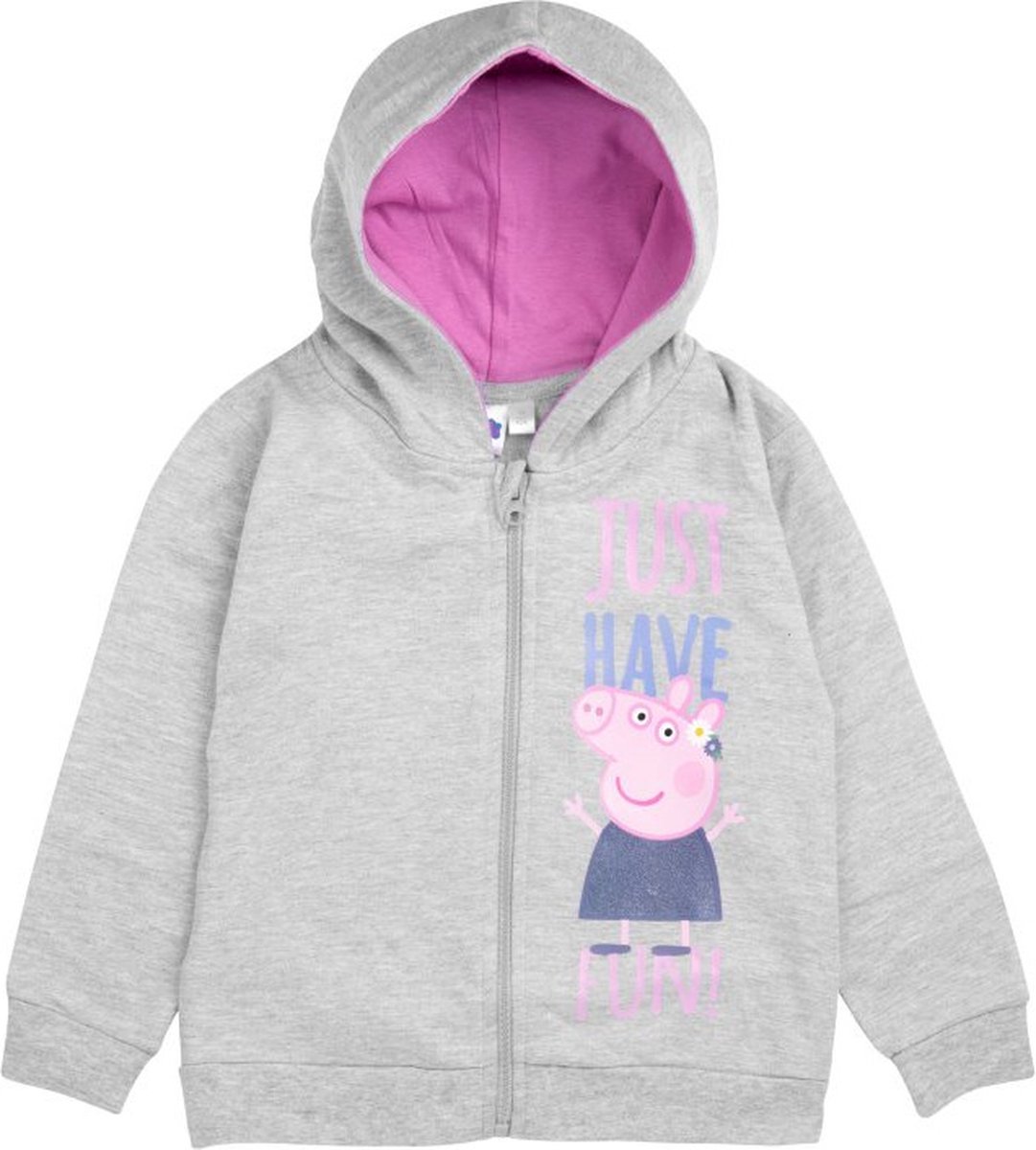 Peppa Pig Vest - Just have fun - Grijs - Maat 98/104