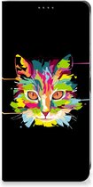 Smartphone Hoesje Geschikt voor Nokia XR21 Wallet Case Leuke Verjaardagscadeaus Cat Color
