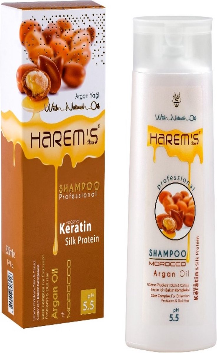 Harem's Professional Argan Shampoo 350 ml - Collagen - Biotin - Hyaluronic Acid