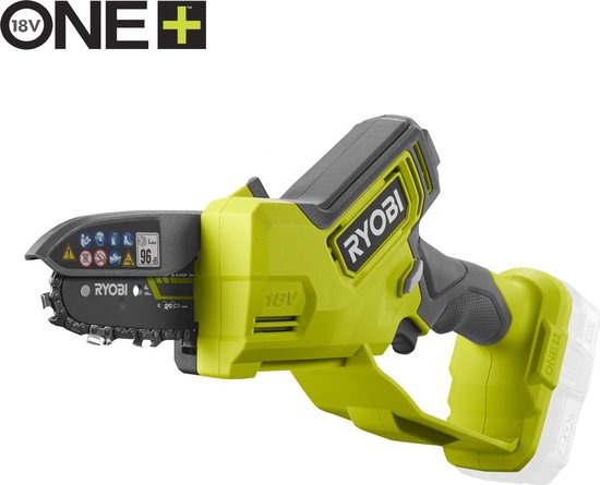 Ryobi RY18PSX10A- 0 One+ Corps de scie d'élagage sans fil Li-ion sans balais 18 V - 10 cm