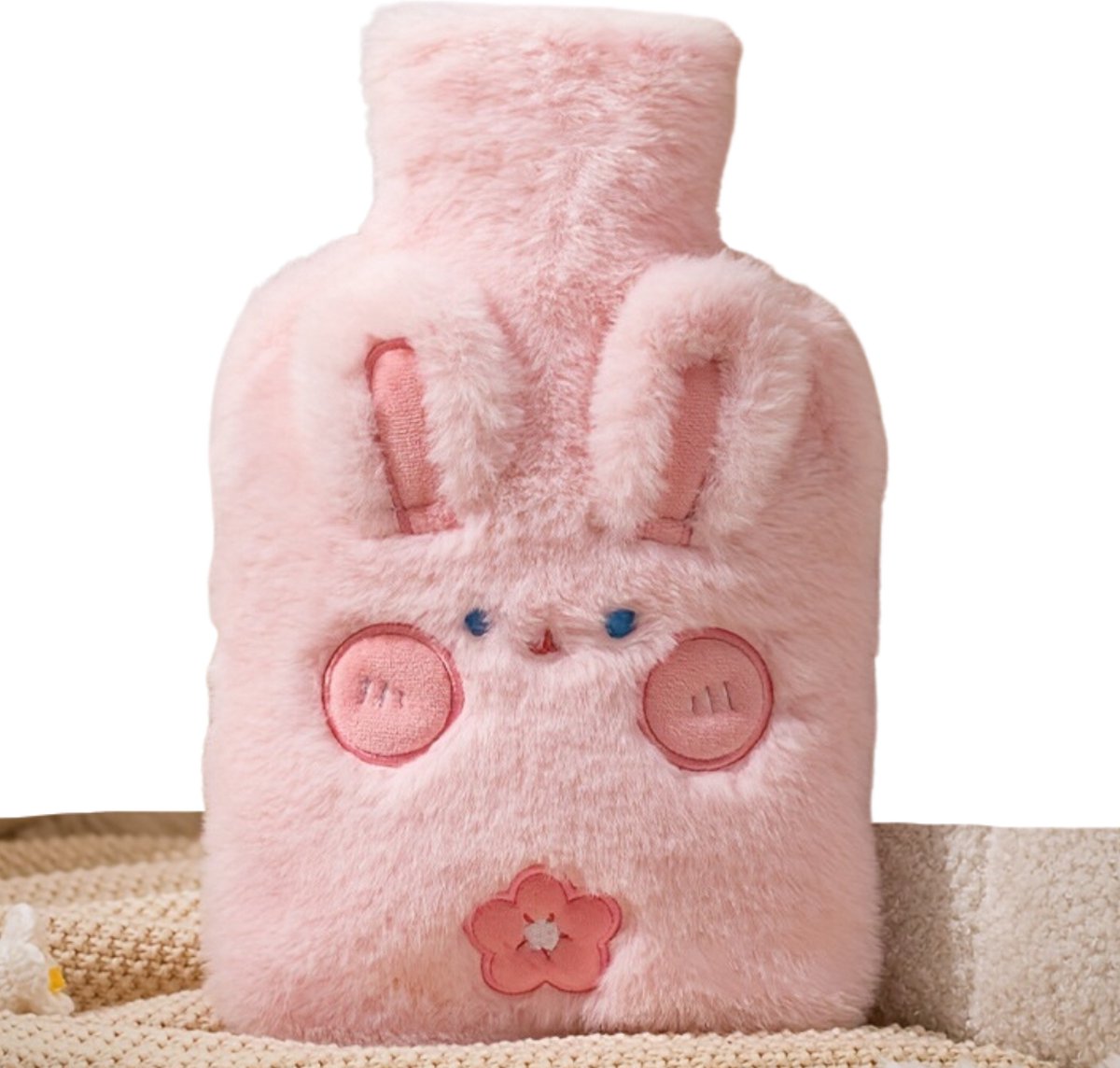 Goedkoopste Warmwaterkruik - Warmtekruik - Warmwaterzak Met Hoes - Warmtekussen - Knuffel Kruik - Bag - Konijn