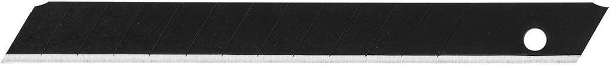 Afbreekmesjes 9 mm, SK 2 staal, Zwart, 10 stuks