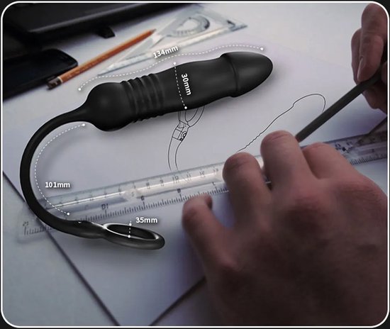 Anale telescoop vibrator mannen - Inclusief cockring - Penisring en vibrator - Thursting vibrator - Heren - 6 vibratiestanden - USB Oplaadbaar - Afstandsbediening