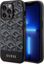Guess G-Cube Back Case (MagSafe Compatible) - Geschikt voor Apple iPhone 15 Pro (6.1") - Zwart