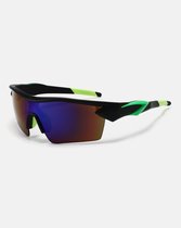 ICCLUB - Lunettes de soleil - Lunettes de Festival - Lunettes de Sport - Cyclisme - Techno - Rave - Verres miroir - Comfort - Y2K - Hommes - Femmes - Zwart - Vert - Coloré