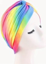 Hoofddoek tulband regenboog - tulband regenboog - hoofddeksel - chemo