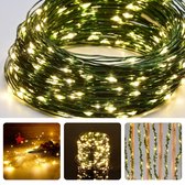 Cheqo® Kerstverlichting - Kerstboomverlichting - Kerstlampjes - 800 LED - 24M - Voor Binnen en Buiten - Timer - Warm Wit - 8 Lichtfuncties - Lang Snoer - Soft Wire Verlichting - Sfeerverlichting - Feestverlichting