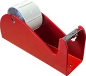 Kortpack - Rode Tafeldispenser voor 50mm brede Tape - Kerndiameter: 76mm - Plakband-afroller voor op Bureau of Werkbank - (065.0519)