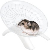 Roue de hamster Healthy Pet - speelgoed pour rongeur - Spinner silencieux - Silencieux - Wit/ transparent