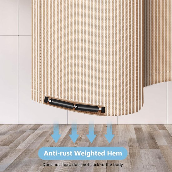 Douchegordijn, 180 x 200 cm, beige, waterdicht, polyester, badgordijn