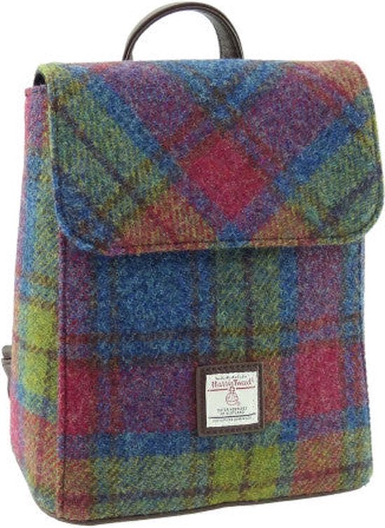 Glen Appin Harris Tweed Mini sac à dos Tummel Multi Color - Fabriqué en Écosse