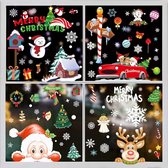 Kerst Raamstickers, 9 STUKS Raamstickers Kerstmis Herbruikbaar & Statische & Dubbelzijdig, Kerst Stickers voor Glas, Kerst Raam Sneeuwvlokken Stickers Raamdecoratie Kerstversiering